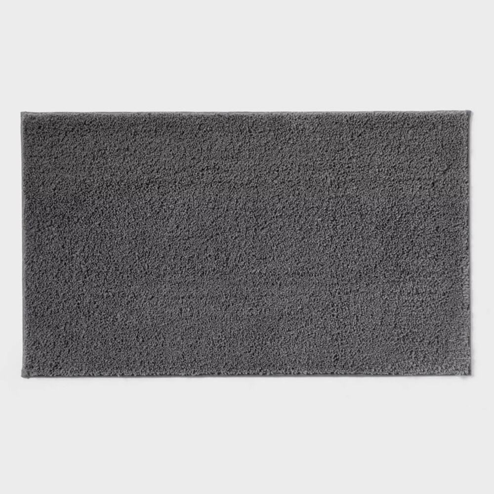 Threshold Performance Bath Rug 20x34 Gray 100% Cotton Bathroom Mat NEW